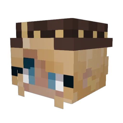 NaivivBlue Minecraft avatar head, 3D render