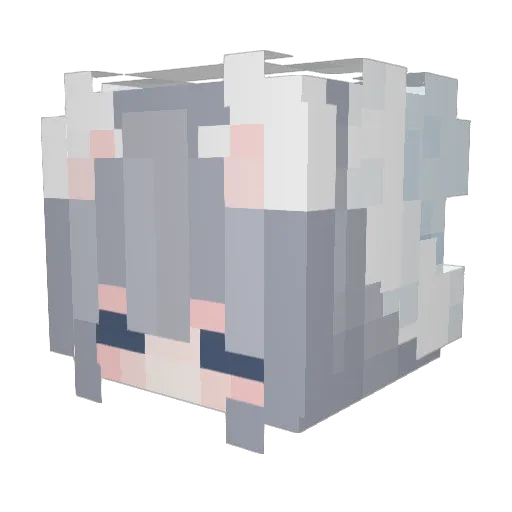 Naivuns Minecraft avatar head, 3D render