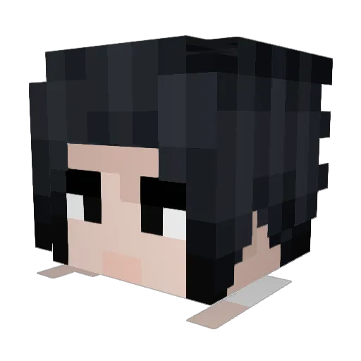 Naiyru Minecraft avatar head, 3D render