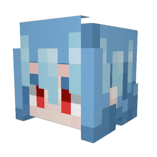 Najar Minecraft avatar head, 3D render