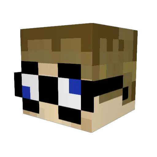 Najesch Minecraft avatar head, 3D render