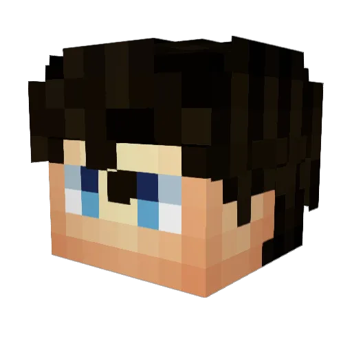 Najib Minecraft avatar head, 3D render