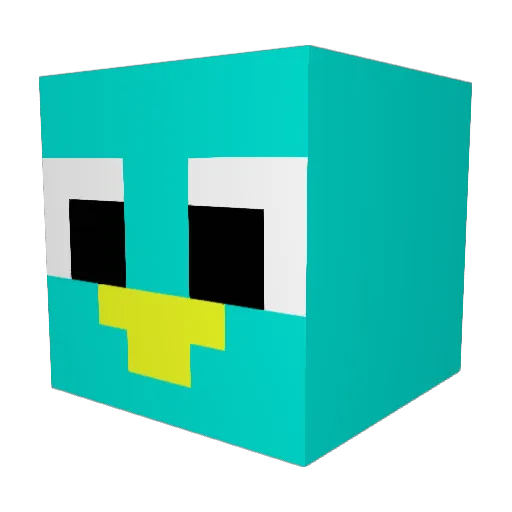 Najimi_ Minecraft avatar head, 3D render
