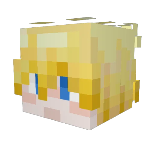 Najiro11 Minecraft avatar head, 3D render