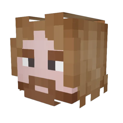 Najkus Minecraft avatar head, 3D render