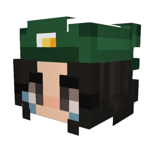 Najor Minecraft avatar head, 3D render