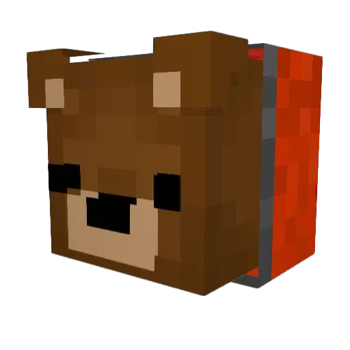 Najtex Minecraft avatar head, 3D render