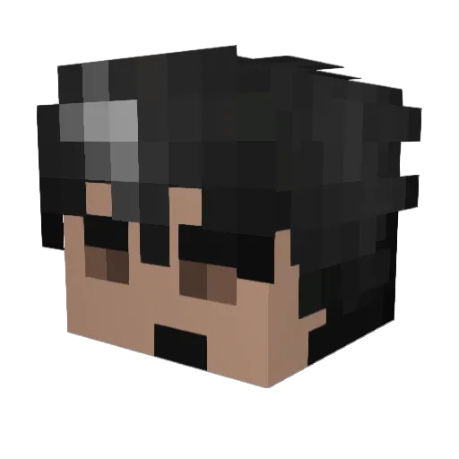 Najzehh Minecraft avatar head, 3D render
