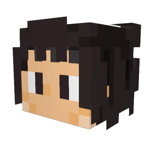 Naka0048 Minecraft avatar head, 3D render