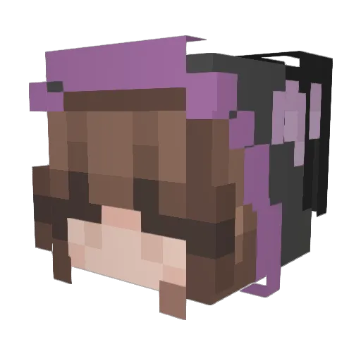 NakaDjinn Minecraft avatar head, 3D render