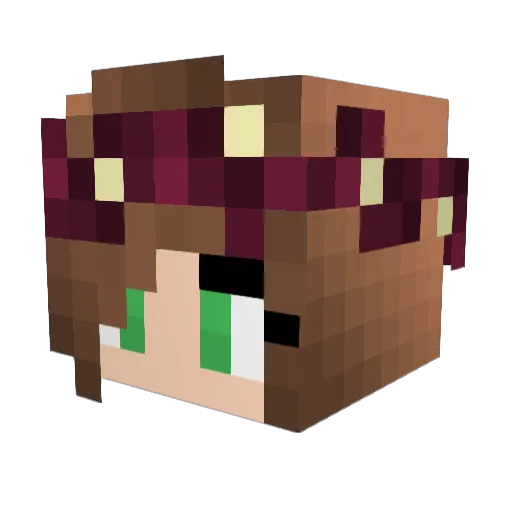 Nakamora Minecraft avatar head, 3D render