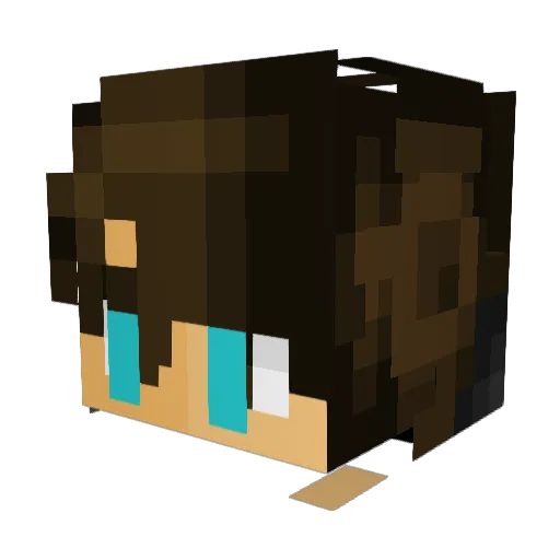 Nakamura_Zenki Minecraft avatar head, 3D render