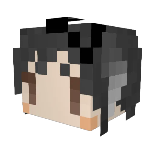 Nakamura_yuichi Minecraft avatar head, 3D render