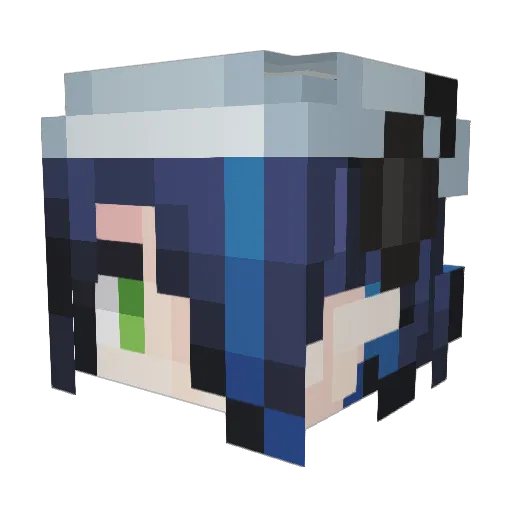 Nakanito Minecraft avatar head, 3D render