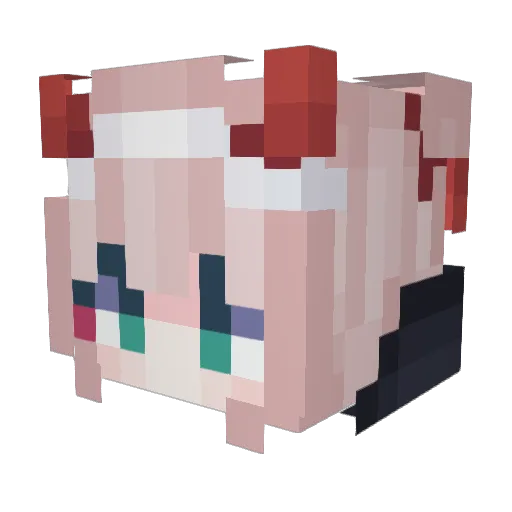 Nakano168 Minecraft avatar head, 3D render