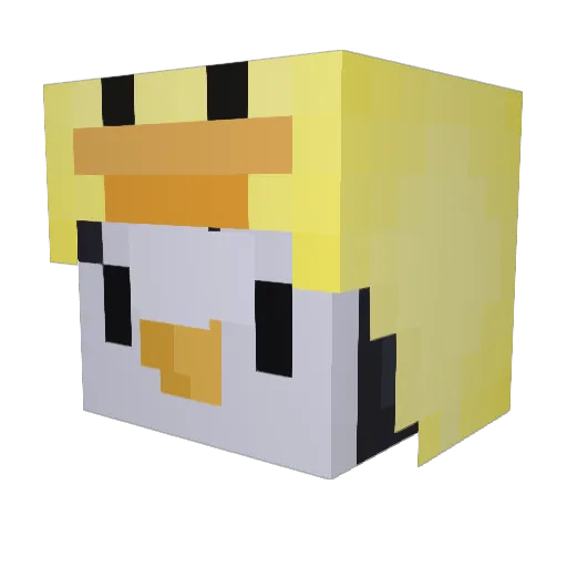 NakanoMiiku Minecraft avatar head, 3D render