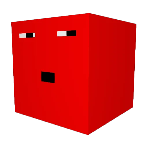 Nakano_na Minecraft avatar head, 3D render