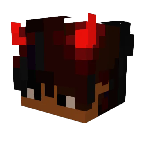 Nakarion Minecraft avatar head, 3D render