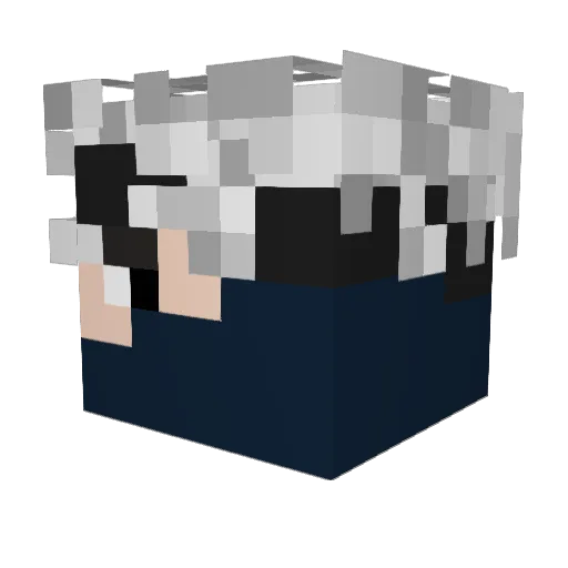 Nakarukikushi Minecraft avatar head, 3D render