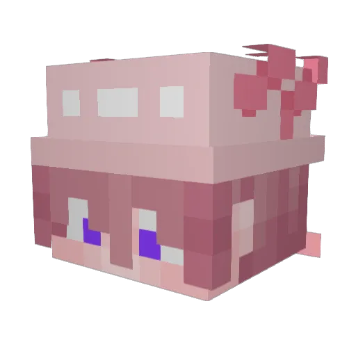 NakashaaaaGOD Minecraft avatar head, 3D render