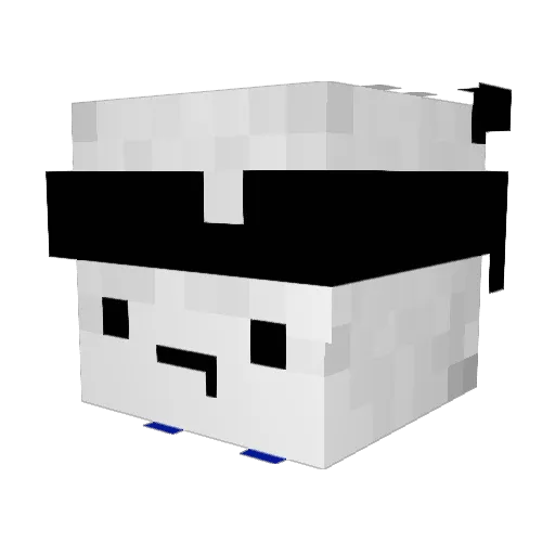 Nakatashi Minecraft avatar head, 3D render