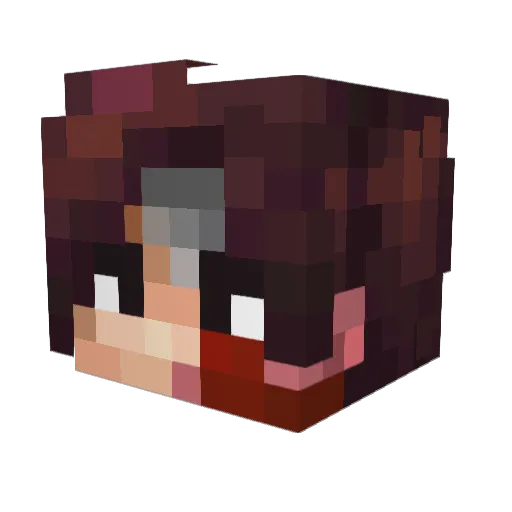 Nakazuked Minecraft avatar head, 3D render