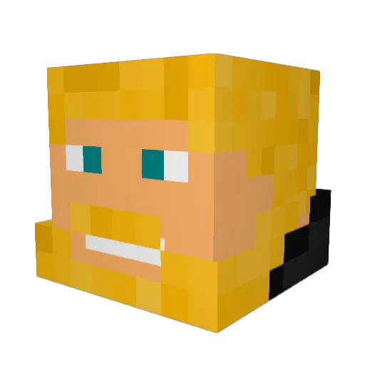 NakdCherry Minecraft avatar head, 3D render