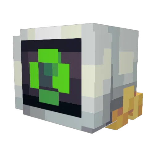 NakedGrandma Minecraft avatar head, 3D render
