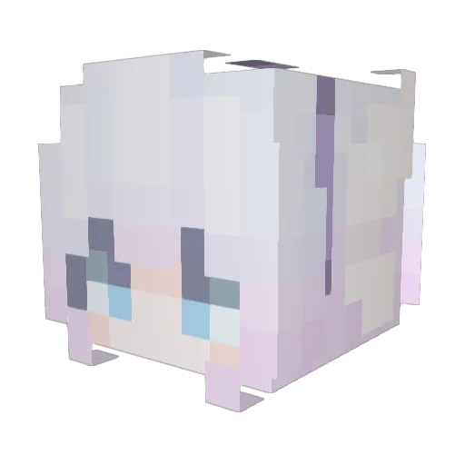 Nakedee1 Minecraft avatar head, 3D render