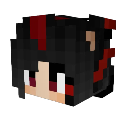 Nakesatsu Minecraft avatar head, 3D render