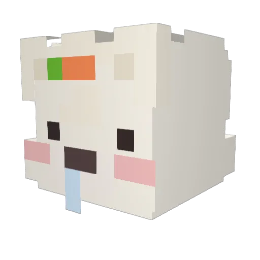 NakiLee Minecraft avatar head, 3D render