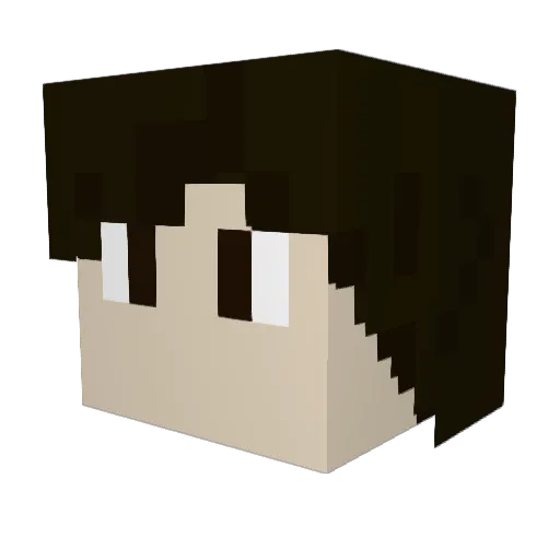 Nakildias Minecraft avatar head, 3D render