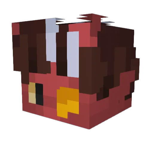 Nakima57 Minecraft avatar head, 3D render