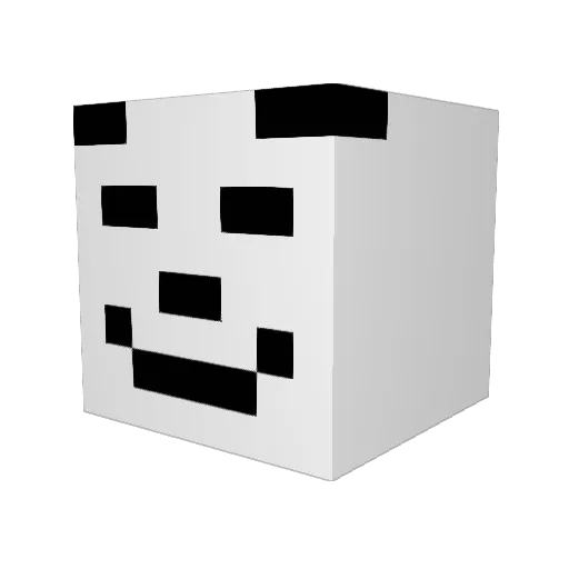 Nakire Minecraft avatar head, 3D render