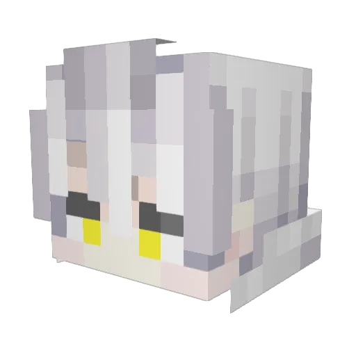Nakito Minecraft avatar head, 3D render