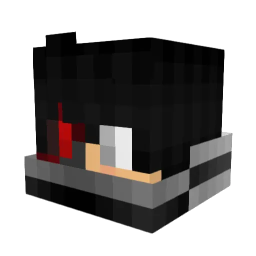 Nakitokun Minecraft avatar head, 3D render