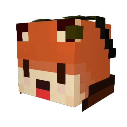 Nakizuka Minecraft avatar head, 3D render
