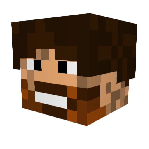 Nakkas22 Minecraft avatar head, 3D render