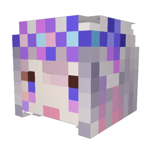 Nakki__ Minecraft avatar head, 3D render
