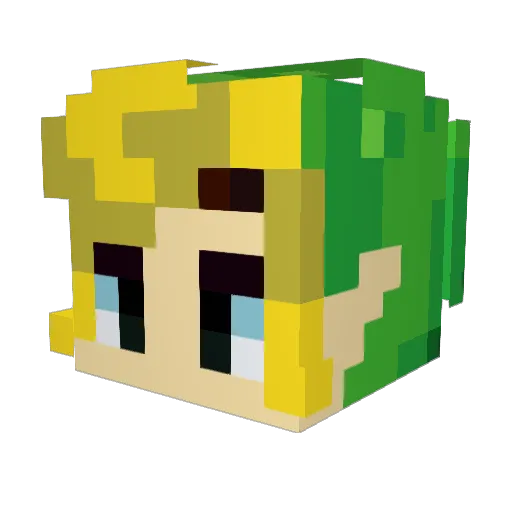 Nakkkia Minecraft avatar head, 3D render