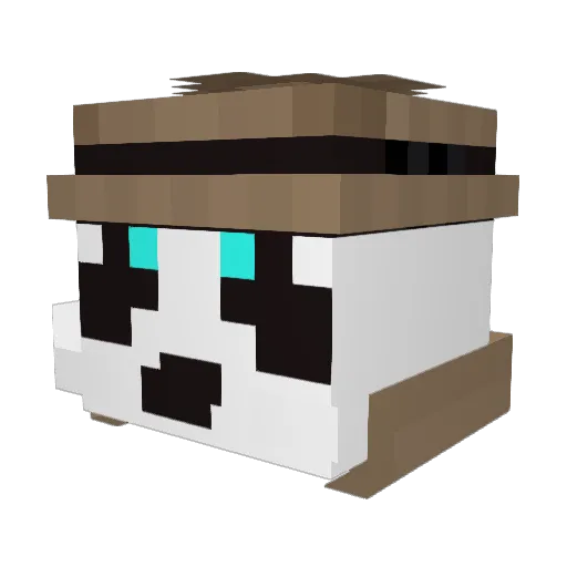 Naknico Minecraft avatar head, 3D render