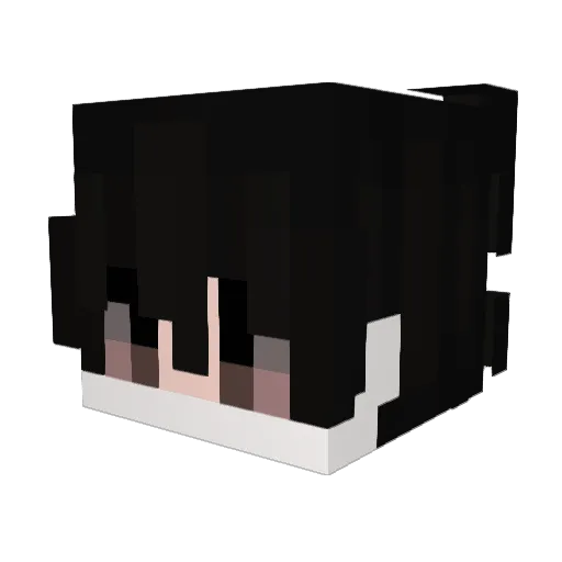 NakoPanda Minecraft avatar head, 3D render