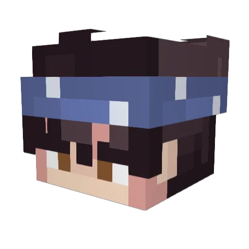 NakooV2 Minecraft avatar head, 3D render