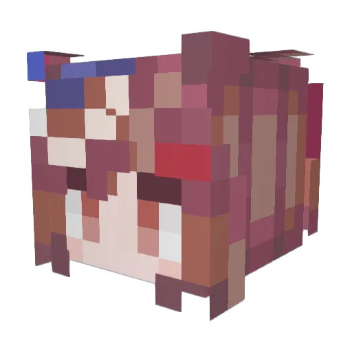 Nakosan7 Minecraft avatar head, 3D render