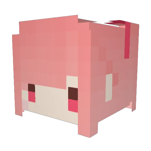 Nakun_GG Minecraft avatar head, 3D render