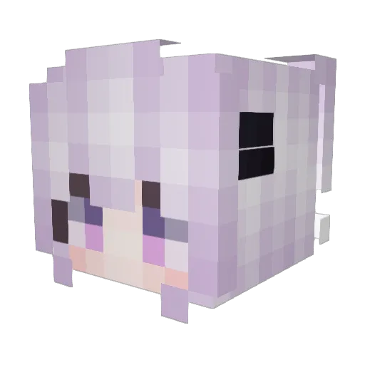 Nakunayo Minecraft avatar head, 3D render