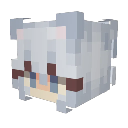 Nala12324 Minecraft avatar head, 3D render