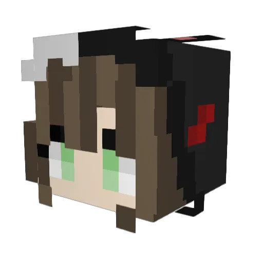 Nala1802 Minecraft avatar head, 3D render