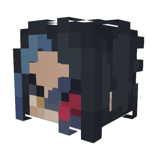 NalaDixon Minecraft avatar head, 3D render