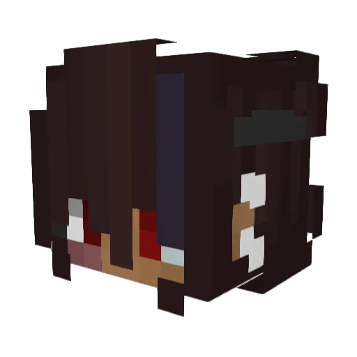 Nalaeaa Minecraft avatar head, 3D render